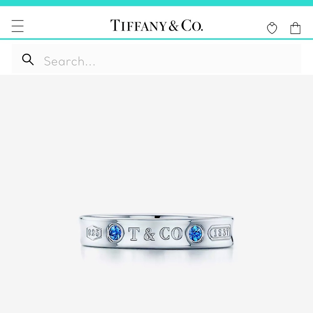 Authentic Tiffany & Co 1837 Collection Ring with Montana Sapphires